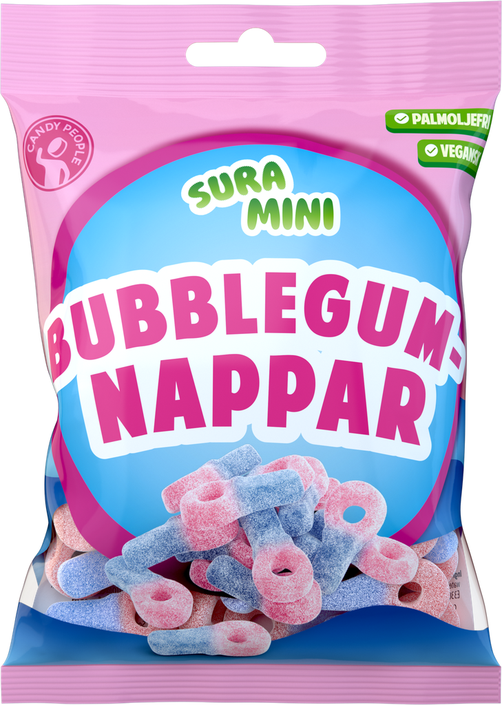Sour Bubblegum Dummies (18pk - 70g bags)